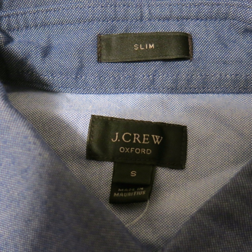 NWT J.Crew Men's Slim Colorblock Shirt  Blue SL XL - Picture 3 of 7